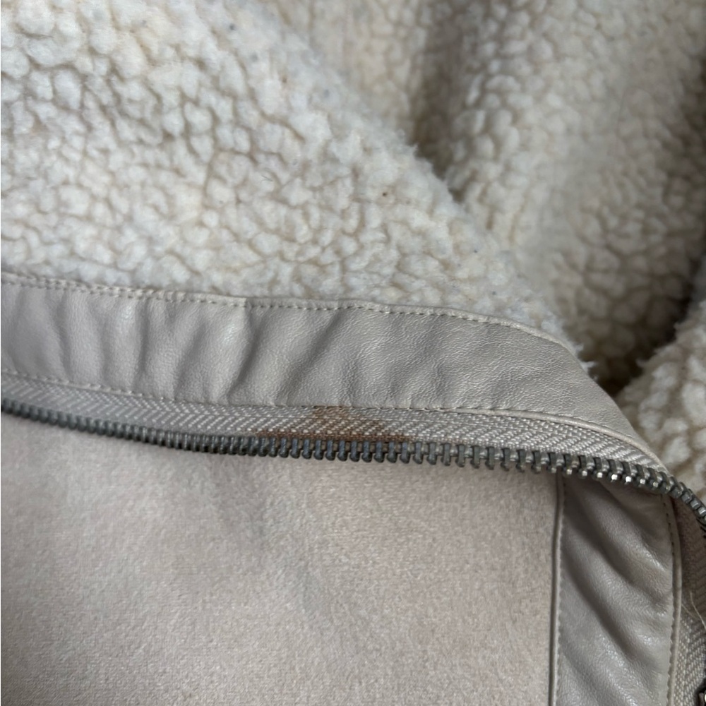 Shearling Lined Biker Jacket - image 3